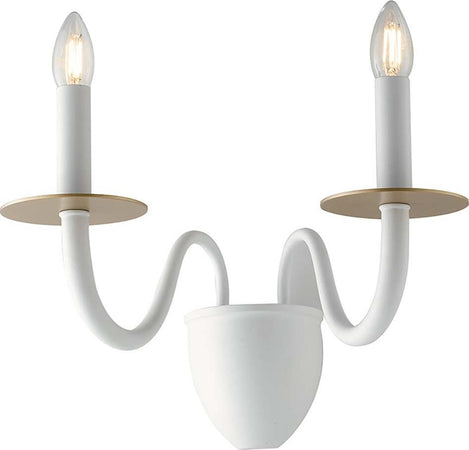 Applique Armstrong Bianco 2Xe14 45X36X26Cm Illuminazione/Illuminazione per interni/Illuminazioni per pareti/Applique Led Mall Home - Napoli, Commerciovirtuoso.it
