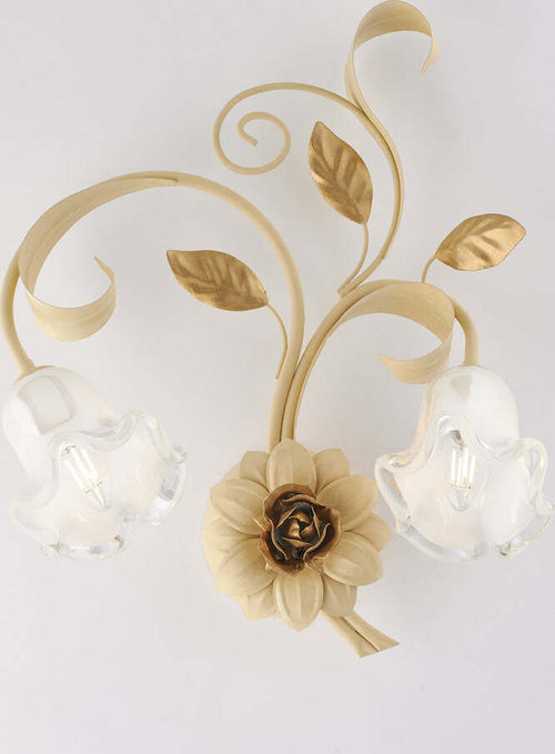 Applique-Arte-Povera-Cesto-Avorio-E-Oro-2-Luci-E14