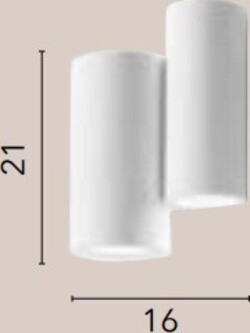 Applique-Banjie-Bianco-4Xgu10-16X21X9Cm