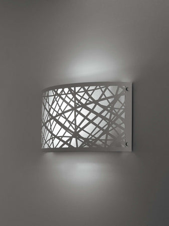 Applique Batik Bianco 2Xe14 32X17X9Cm Illuminazione/Illuminazione per interni/Illuminazioni per pareti/Applique Led Mall Home - Napoli, Commerciovirtuoso.it