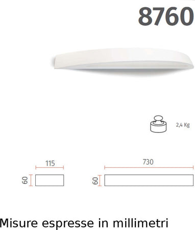 Applique-Belfiore-9010-ERIDA-XL-8760.41-E27-LED-gesso-lampada-parete