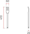 Applique-Belfiore-9010-FORK-2516D-3002-LED-ceramica-cristaly-verniciabile-lampada-parete-forchetta-classica-moderna