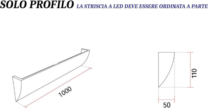 Applique-Belfiore-9010-LOMBA-2635A-profilo-parete-cristaly-alumite-ceramica-verniciabile-monoemissione-interno