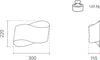 Applique-Belfiore-9010-THALA-2503-3080-LED-ceramica-verniciabile-lampada-parete-classica-modena-interno