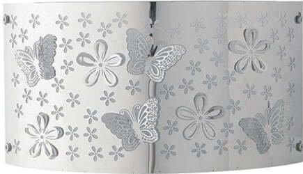 Applique Butterfly Cromo 2Xe14 32X17Cm Illuminazione/Illuminazione per interni/Illuminazioni per pareti/Applique Led Mall Home - Napoli, Commerciovirtuoso.it