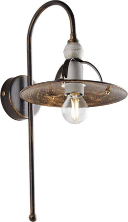 Applique-Cantina-Stile-Industrial-1-Luce-Ferro-Marrone-E-Oro