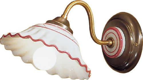 Applique-ceramica-Due-P-2382-AP1-E14-LED-lampada-parete-classica-rustica