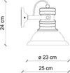 Applique-ceramica-Ferroluce-Retrò-INDUSTRIAL-C1693-E27-LED-vintage-rustica-lampada-parete