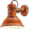 Applique-ceramica-Ferroluce-Retrò-INDUSTRIAL-C1693-E27-LED-vintage-rustica-lampada-parete