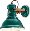 Applique-ceramica-Ferroluce-Retrò-INDUSTRIAL-C1693-E27-LED-vintage-rustica-lampada-parete