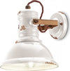 Applique-ceramica-Ferroluce-Retrò-INDUSTRIAL-C1693-E27-LED-vintage-rustica-lampada-parete