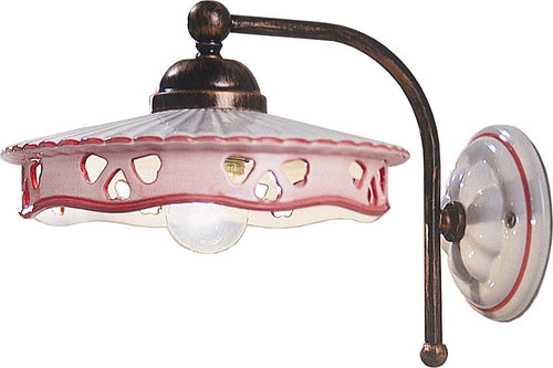 Applique-Classica-Alessandria-Ferro-E-Ceramica-Nero-Sfumato-Rame-1-Luce-E27