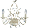 Applique-Classica-Almandita-Acciaio-Bianco-Vetro-Oro-2-Luci-E14