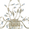 Applique-Classica-Almandita-Acciaio-Bianco-Vetro-Oro-2-Luci-E14