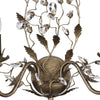 Applique-Classica-Almandita-Acciaio-Marrone-Vetro-Oro-2-Luci-E14