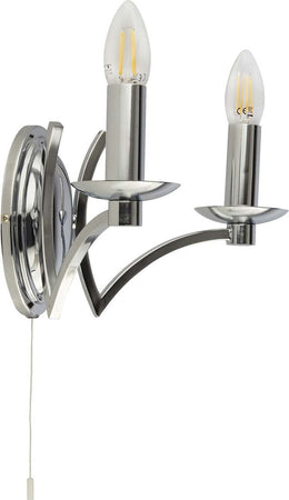 Applique-Classica-Ascot-Acciaio-Cromo-2-Luci-E14
