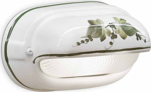 Applique-Classica-Brindisi-Alluminio-E-Ceramica-Bianco-Decorato-1-Luce-E27