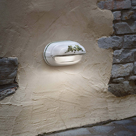 Applique-Classica-Brindisi-Alluminio-E-Ceramica-Bianco-Decorato-1-Luce-E27