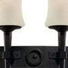 Applique-Classica-Cartwheel-Acciaio-Nero-Vetro-2-Luci-E27