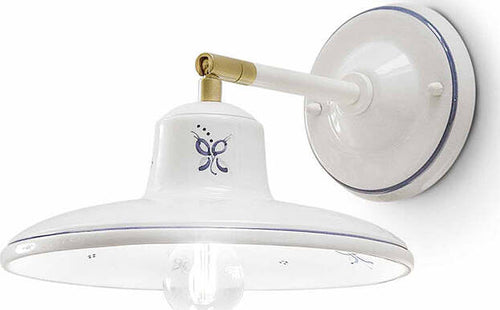 Applique-Classica-Como-Ottone-E-Ceramica-Bianco-Decorato-Filo-Blu-1-Luce-E14