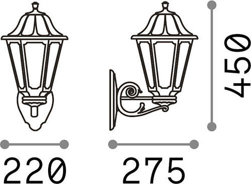 Applique-Classica-Dafne-Materie-Plastiche-Nero-1-Luce-E27-Big