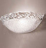 Applique-classica-DUE-P-FROST-2699-AP-E27-LED-vetro-graniglia-cristallo-lampada-parete-vaschetta