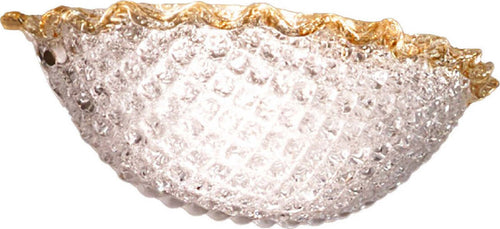 Applique-classica-DUE-P-HIVE-2698-AP-E27-LED-vetro-graniglia-cristallo-ambra-lampada-parete-vaschetta