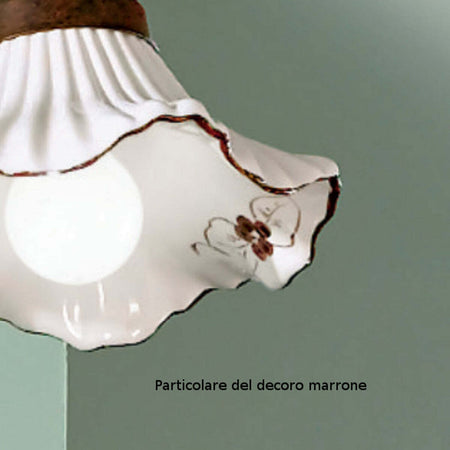 Applique-classica-Due-P-illuminazione-ANNA-AP2-E14-LED-metallo-ceramica-lampada-parete