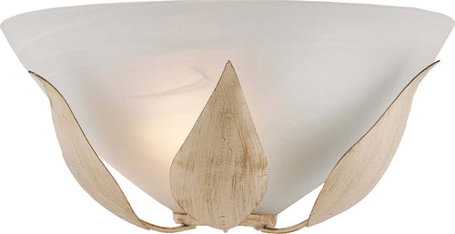 Applique-Classica-Esse-1-Luce-Ferro-Battuto-E-Vetro-Avorio-E-Oro