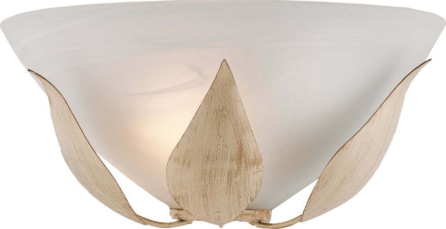 Applique-Classica-Esse-1-Luce-Ferro-Battuto-E-Vetro-Avorio-E-Oro