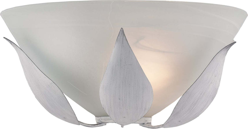 Applique-Classica-Esse-1-Luce-Ferro-Battuto-E-Vetro-Bianco-E-Argento