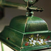 Applique-Classica-Esterno-Gorizia-Metallo-Ceramica-Verde-Sfumato-Oro-1-Luce-E27