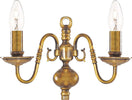 Applique-Classica-Fiammingo-Ottone-2-Luci-E14