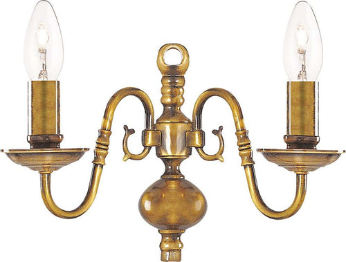 Applique-Classica-Fiammingo-Ottone-2-Luci-E14
