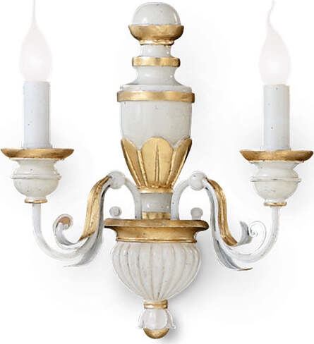 Applique-Classica-Firenze-Materie-Plastiche-Bianco-2-Luci-E14