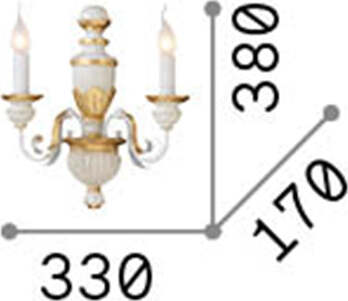 Applique-Classica-Firenze-Materie-Plastiche-Bianco-2-Luci-E14