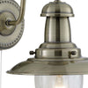Applique-Classica-Fisher-Man-Acciaio-Adjustable-Vetro-1-Luce-E27