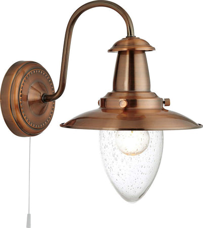 Applique-Classica-Fisher-Man-Acciaio-Rame-Vetro-1-Luce-E27