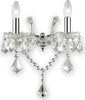 Applique-Classica-Florian-Metallo-Cristallo-Cromo-2-Luci-E14