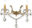 Applique-Classica-Florian-Metallo-Cristallo-Oro-2-Luci-E14