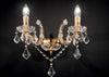 Applique-Classica-Florian-Metallo-Cristallo-Oro-2-Luci-E14