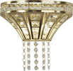 Applique-Classica-Gemma-Acciaio-Ottone-Cristallo-2-Luci-G9