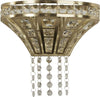 Applique-Classica-Gemma-Acciaio-Ottone-Cristallo-2-Luci-G9