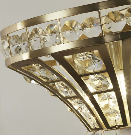 Applique-Classica-Gemma-Acciaio-Ottone-Cristallo-2-Luci-G9
