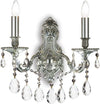 Applique-Classica-Gioconda-Metallo-Cristallo-Argento-2-Luci-E14