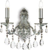 Applique-Classica-Gioconda-Metallo-Cristallo-Argento-2-Luci-E14
