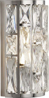 Applique-Classica-Gioiello-Acciaio-Cromo-Vetro-Trasparente-2-Luci-E14