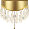 Applique-Classica-Gioiello-Acciaio-Oro-Vetro-Led-5W-4000K