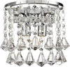Applique-Classica-Hanna-Acciaio-Cromo-Vetro-Trasparente-2-Luci-G9