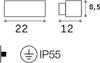 Applique-classica-Ideal-lux-ANDROMEDA-AP1-163536-E27-LED-biemissione-lampada-parete-IP55